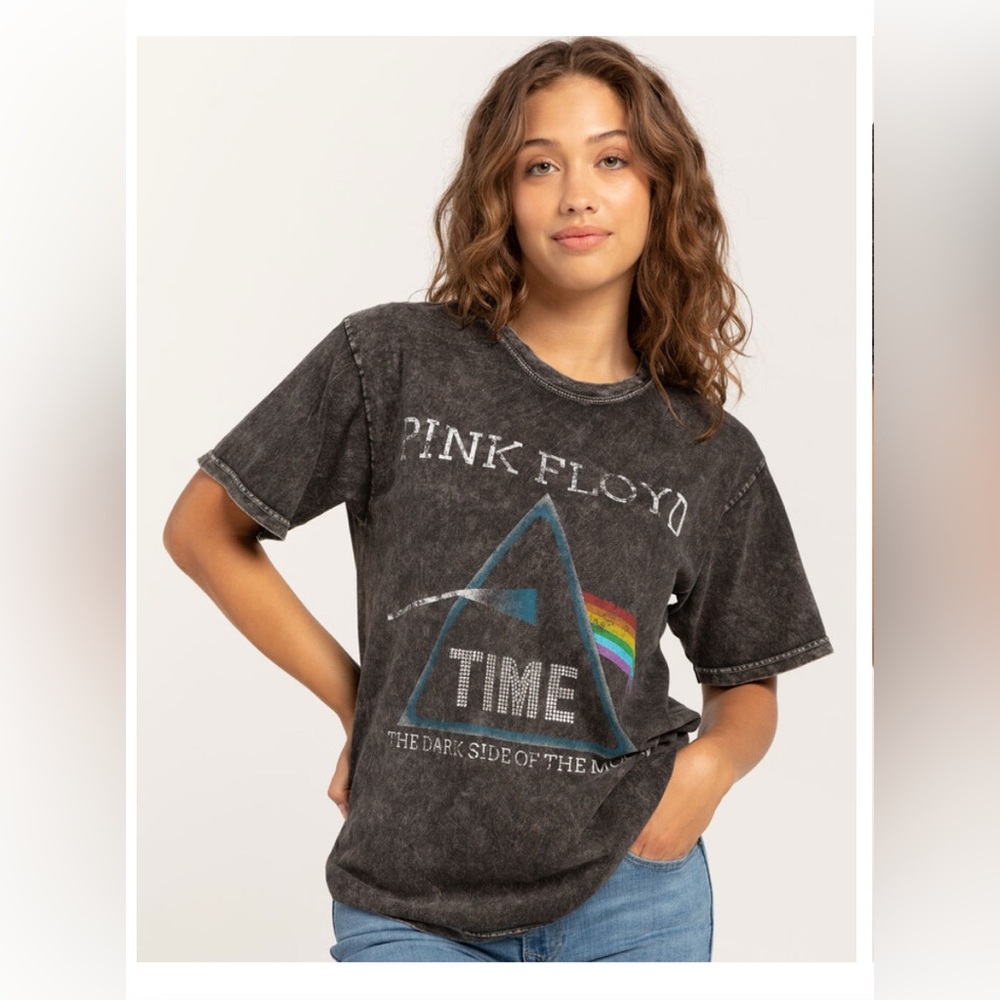 Pink Floyd ‘time’ studded graphic Tee